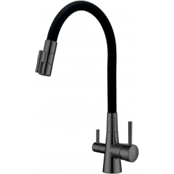 Кухонный смеситель Fabiano FKM 31.21 Black Steel A-30